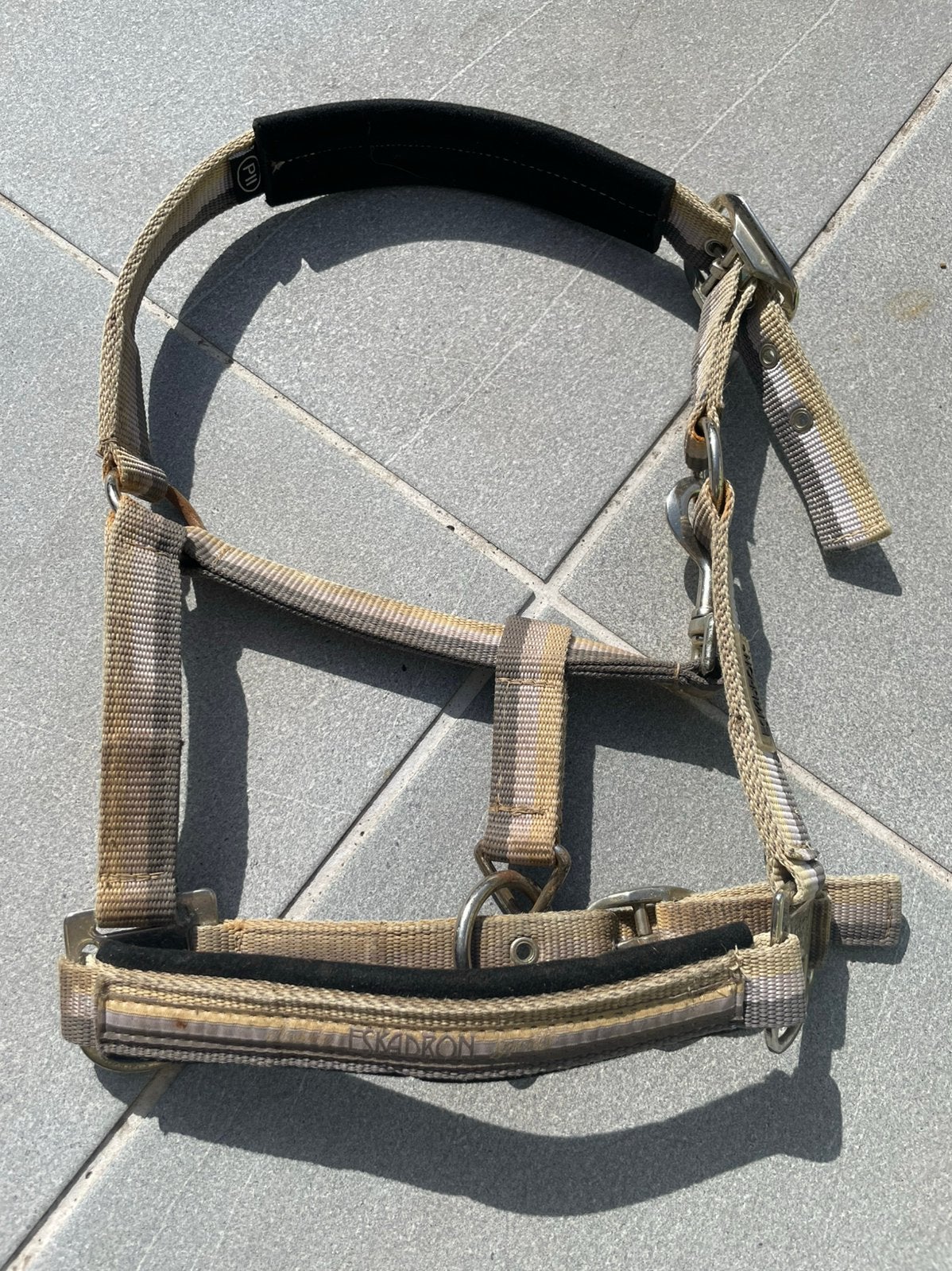 Eskadron halster maat P2 pony geel/wit, Overige disciplines, Zo goed als nieuw, Halster, Verstelbaar