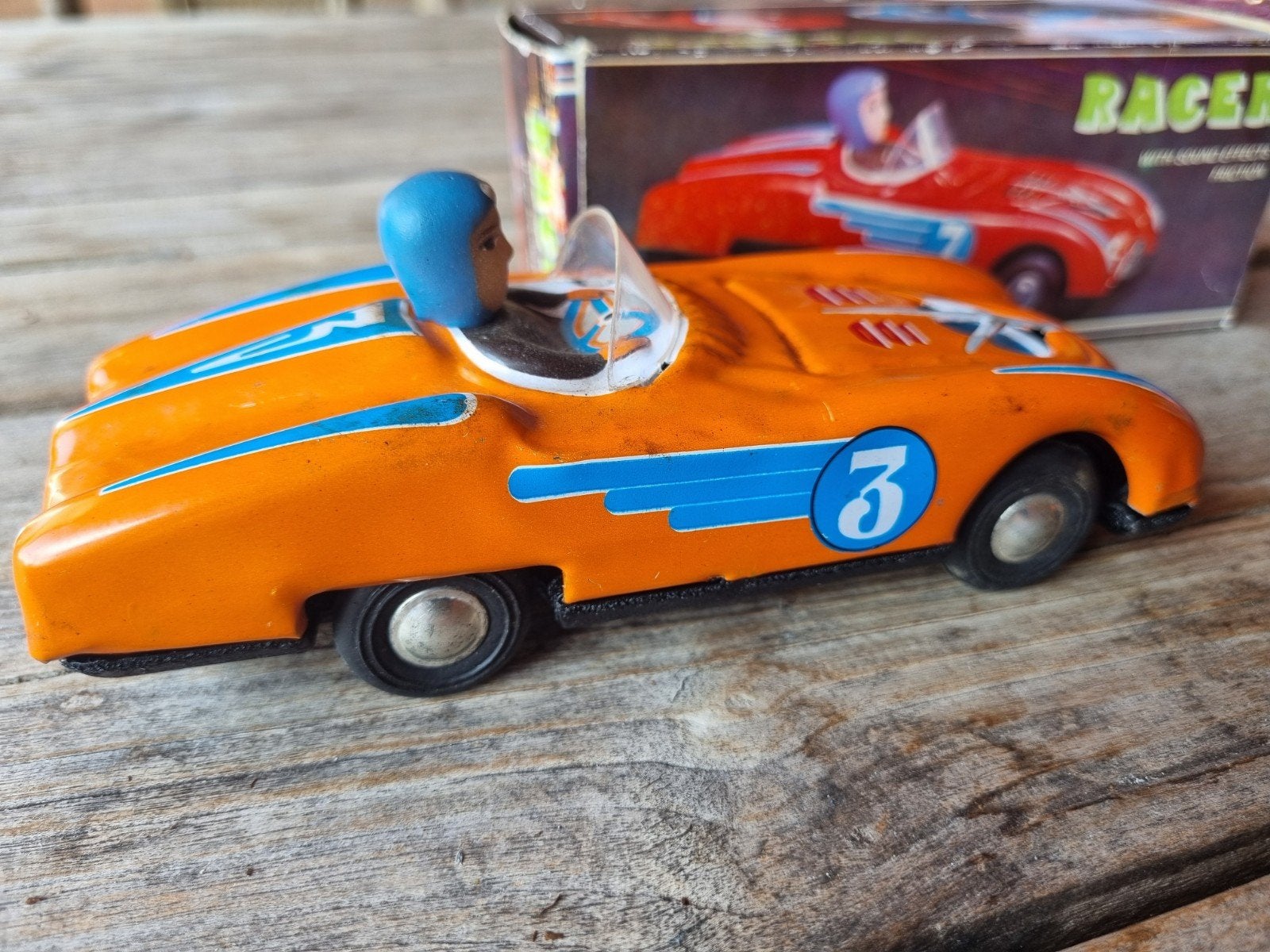 Oude blikken raceauto MF 800 Made in China, Ophalen of Verzenden