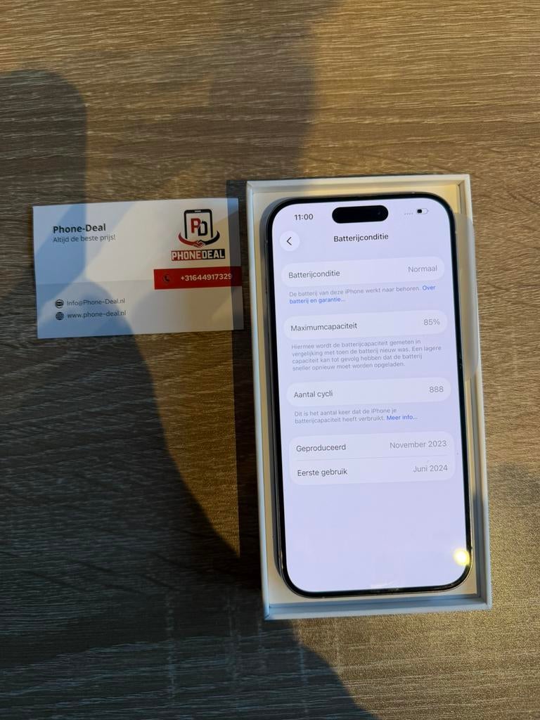 iPhone 15 pro 128 gb factuur + Garantie, 256 GB, Apple, Apple, Zwart