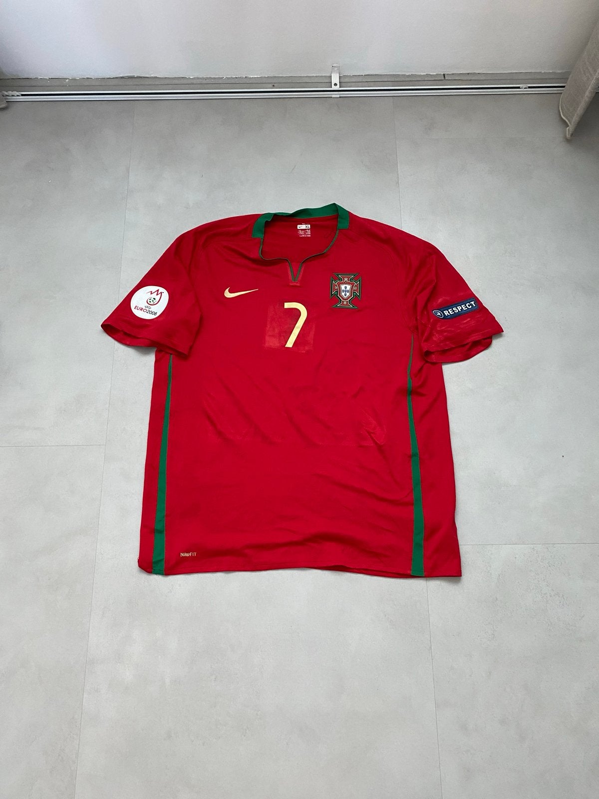 Uniek Origineel Cristiano Ronaldo Portugal Shirt EK 2008 Maa, Maat 56/58 (XL), Ophalen of Verzenden, Voetbal, Gedragen