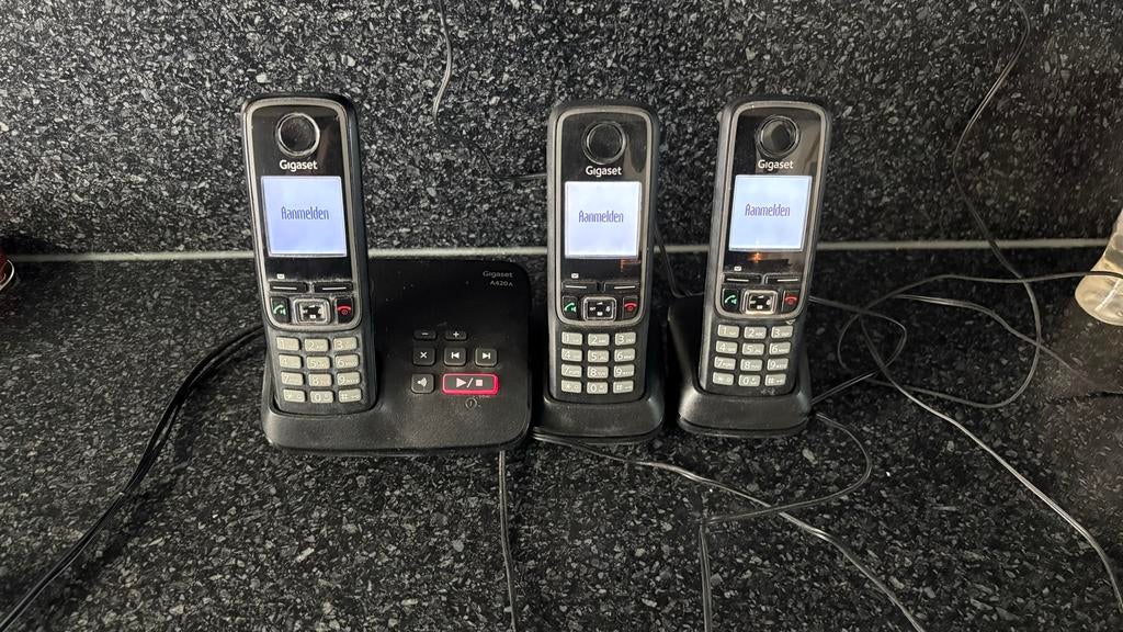 Siemens Gigaset A420A Dect telefoon set met 3 handsets, Ophalen, Gebruikt, 3 handsets