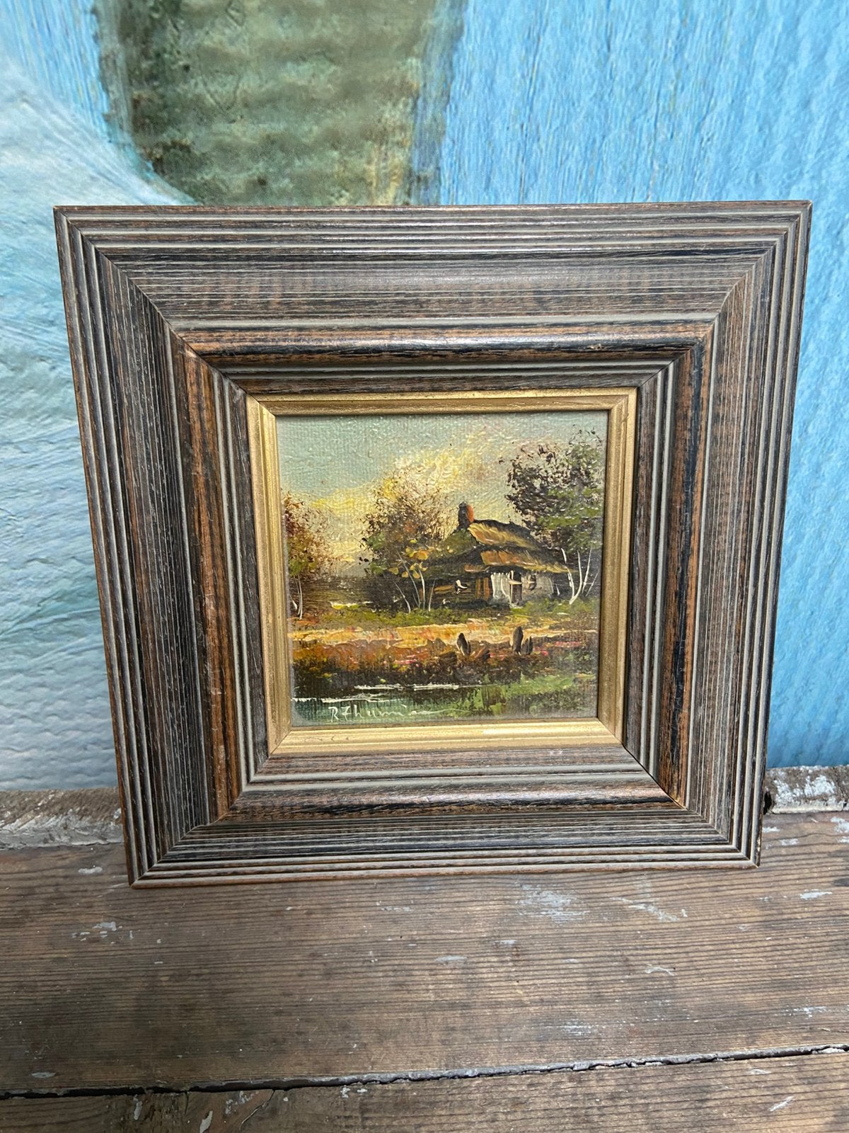 Vintage schilderijtje Rick Theunissen, Antiek en Kunst, Ophalen of Verzenden