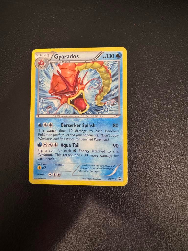 Pokémon Gyarados XY109 Promo Kaart - Mooie Verzamelaarskaart, Ophalen of Verzenden, Gebruikt, Losse kaart