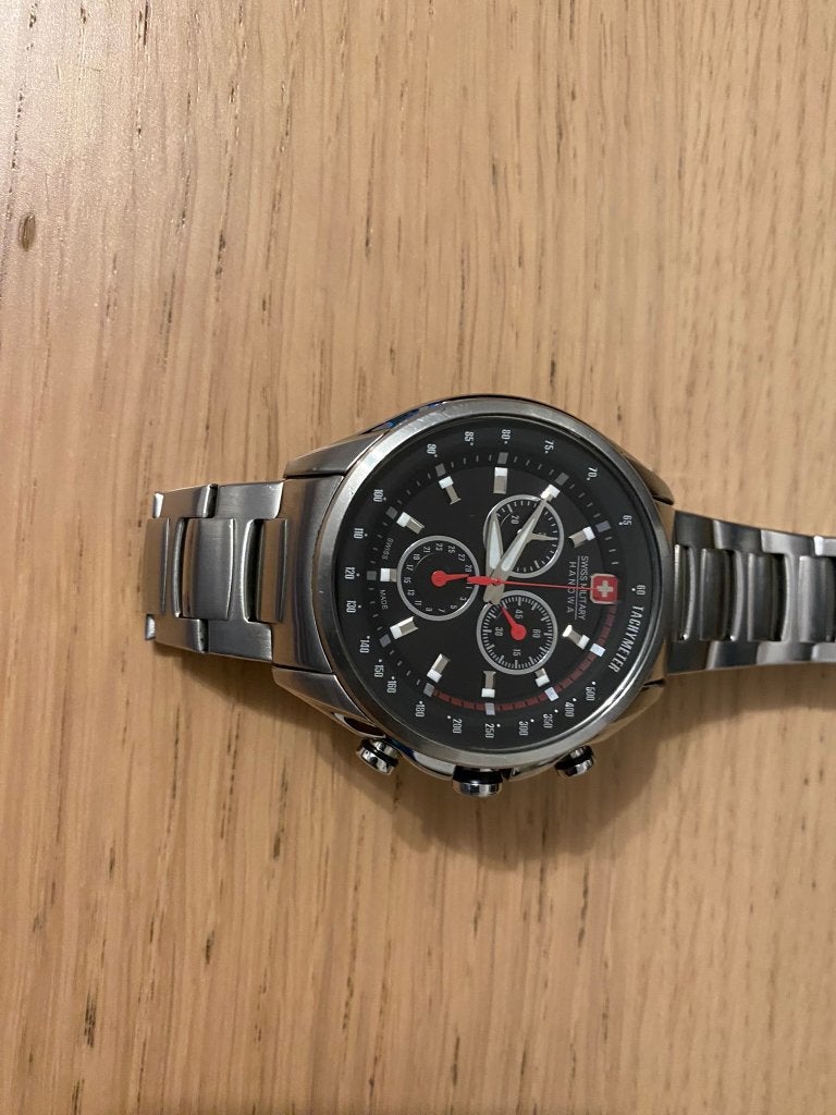 Swiss Military Hanowa Racing Chronograph, Staal, Staal, Polshorloge, Zo goed als nieuw