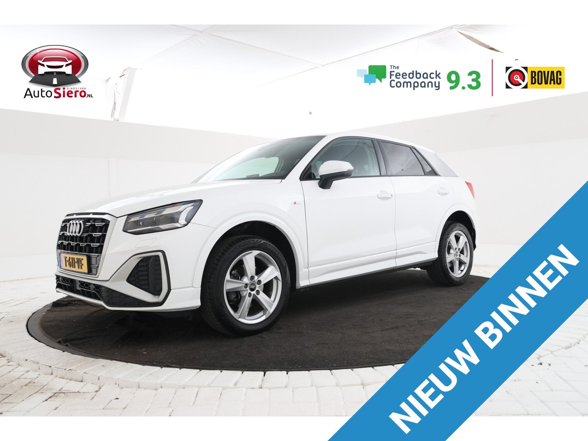 Audi Q2 35 TFSI S Edition Automaat, Sline, navigatie,, Auto's, 12 maanden, 4 cilinders, Leder en Stof, Wit