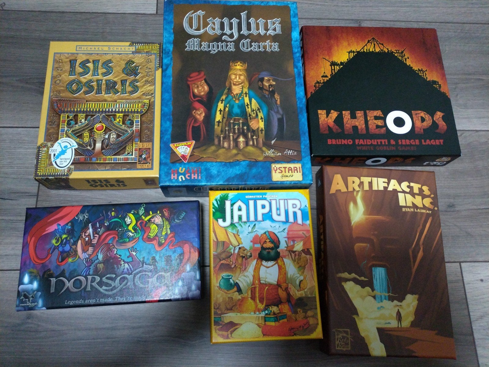 Bordspellen Collectie: Caylus, Jaipur, Kheops, Isis & Osiris, Hobby en Vrije tijd, Gezelschapsspellen | Bordspellen, Een of twee spelers