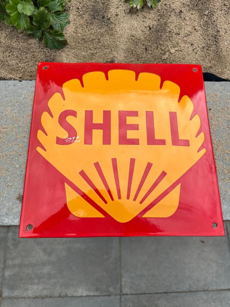Vintage Shell Emaille Reclamebord, Ophalen of Verzenden, Zo goed als nieuw