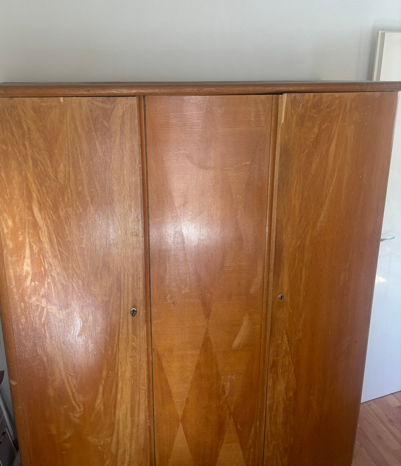 Houten Kledingkast met kledingroede en planken 140x180x55, Huis en Inrichting, Gebruikt, 100 tot 150 cm, Ophalen of Verzenden