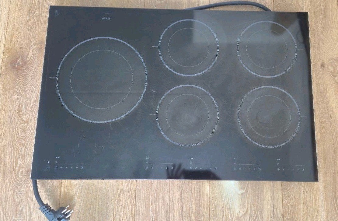 Nette 5 pits Atag Inductiekookplaat 80cm, Ophalen of Verzenden, Zo goed als nieuw, Inbouw, Inductie