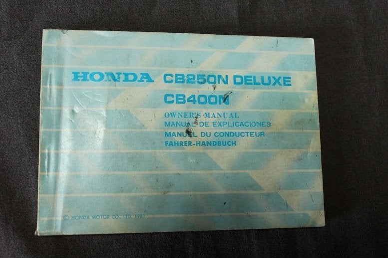 Honda CB250N CB400N 1981 motorcycle owner's manual, Ophalen of Verzenden, Honda