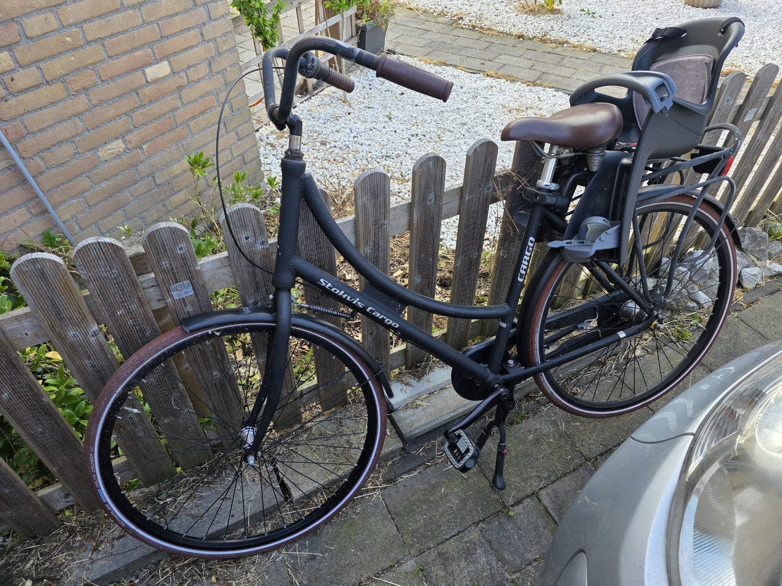 kinderzitje voor fiets (voor en achter in te stellen), Ophalen, Gebruikt