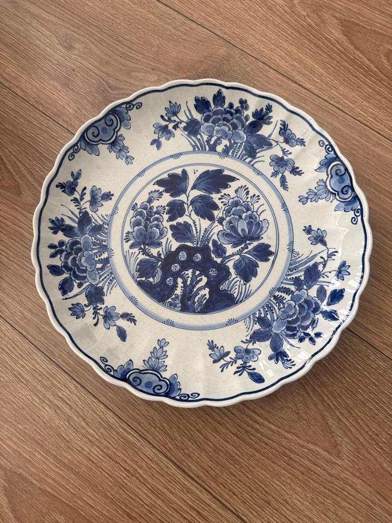 Antiek Delfts blauw wandbord De Porceleyne Fles (Royal Delft, Antiek en Kunst, Ophalen of Verzenden