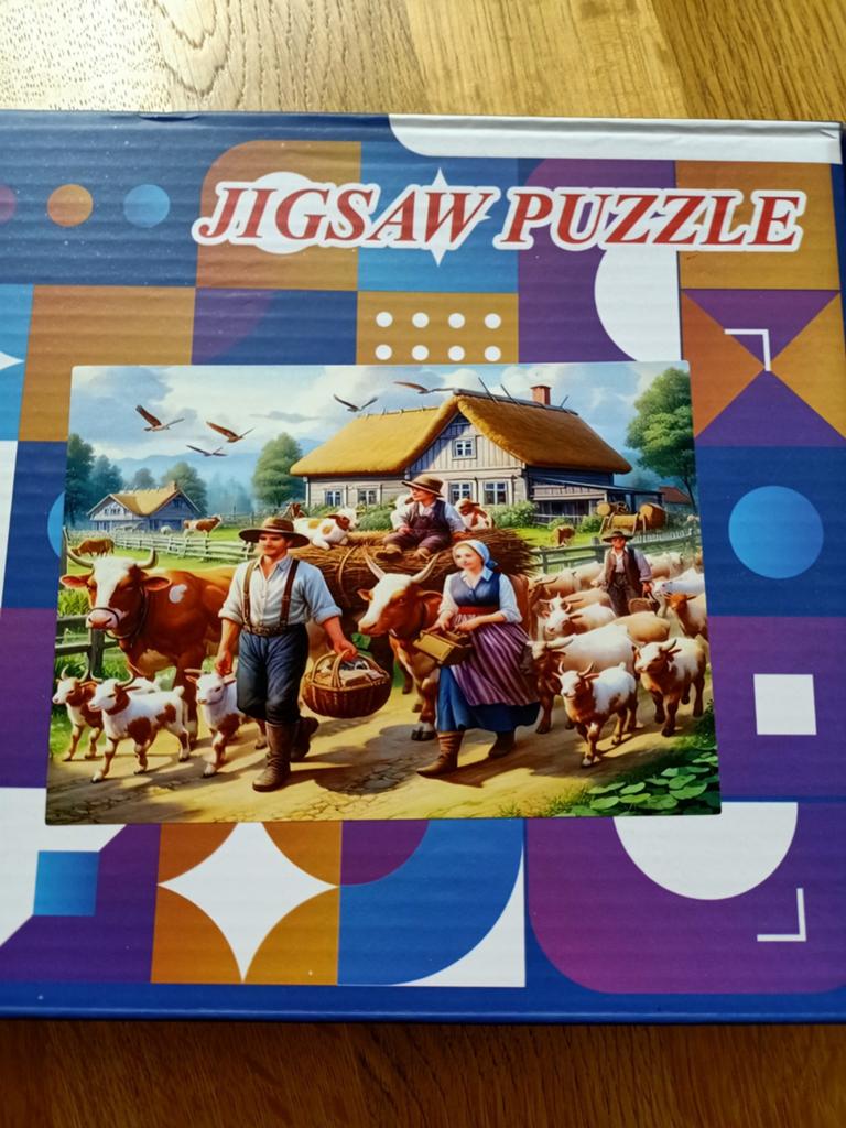 Boerderij en Koeien Jigsaw Puzzel, Ophalen of Verzenden, Gebruikt