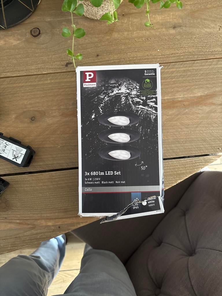 Paulmann Calla LED Inbouwspots Set - 3x 680lm, Niet Dimbaar, 1 speler, Ophalen of Verzenden, Nieuw, Vanaf 3 jaar