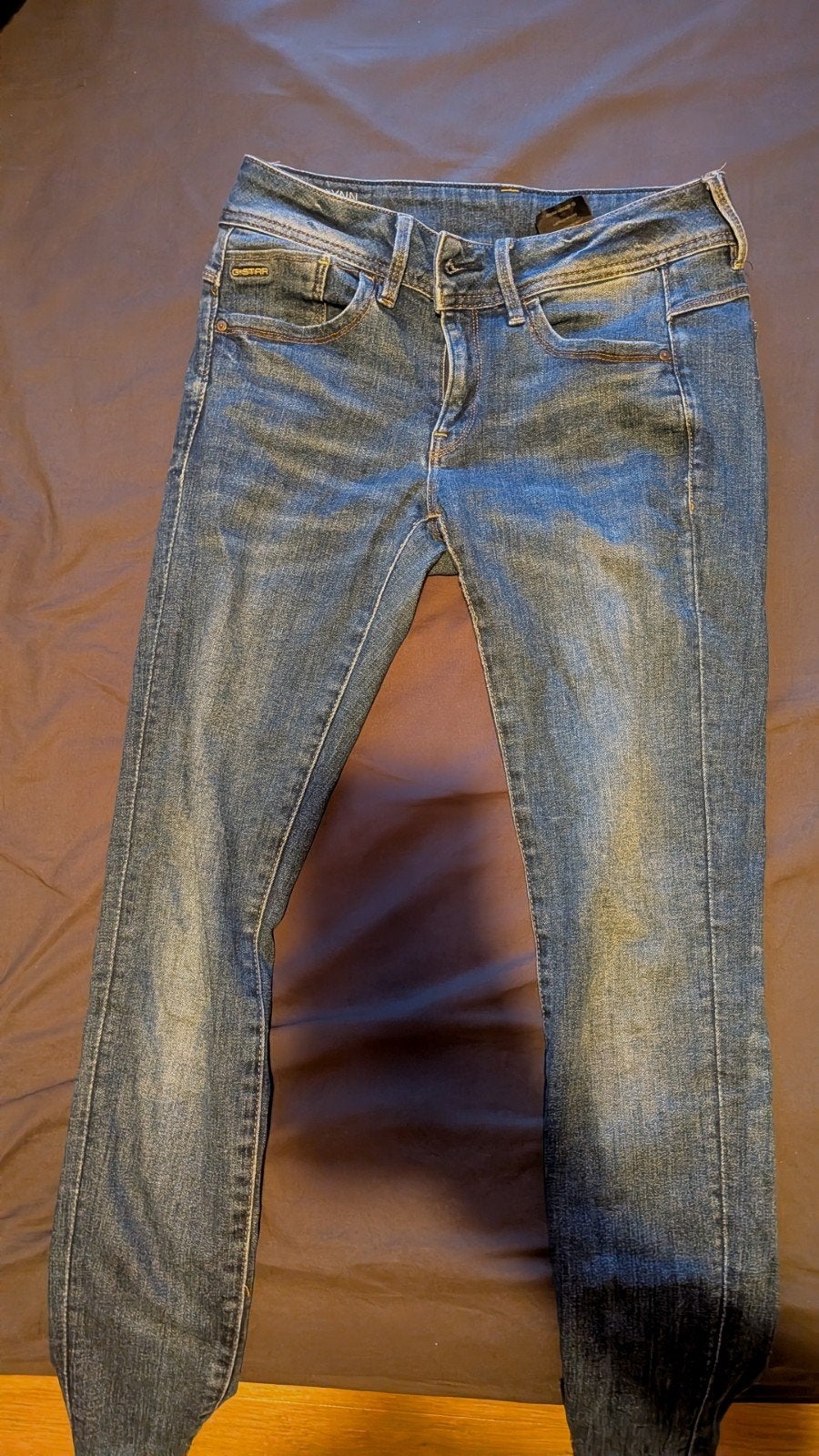 G-star Raw Lynn Skinny Jeans W27 L30 Donkerblauw, Blauw, Ophalen of Verzenden, Zo goed als nieuw, W27 (confectie 34) of kleiner