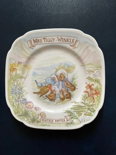 Beatrix Potter Bord Egel Mrs Tiggy-Winkle, Als Nieuw, Verzamelen, Ophalen of Verzenden, Zo goed als nieuw, Dier