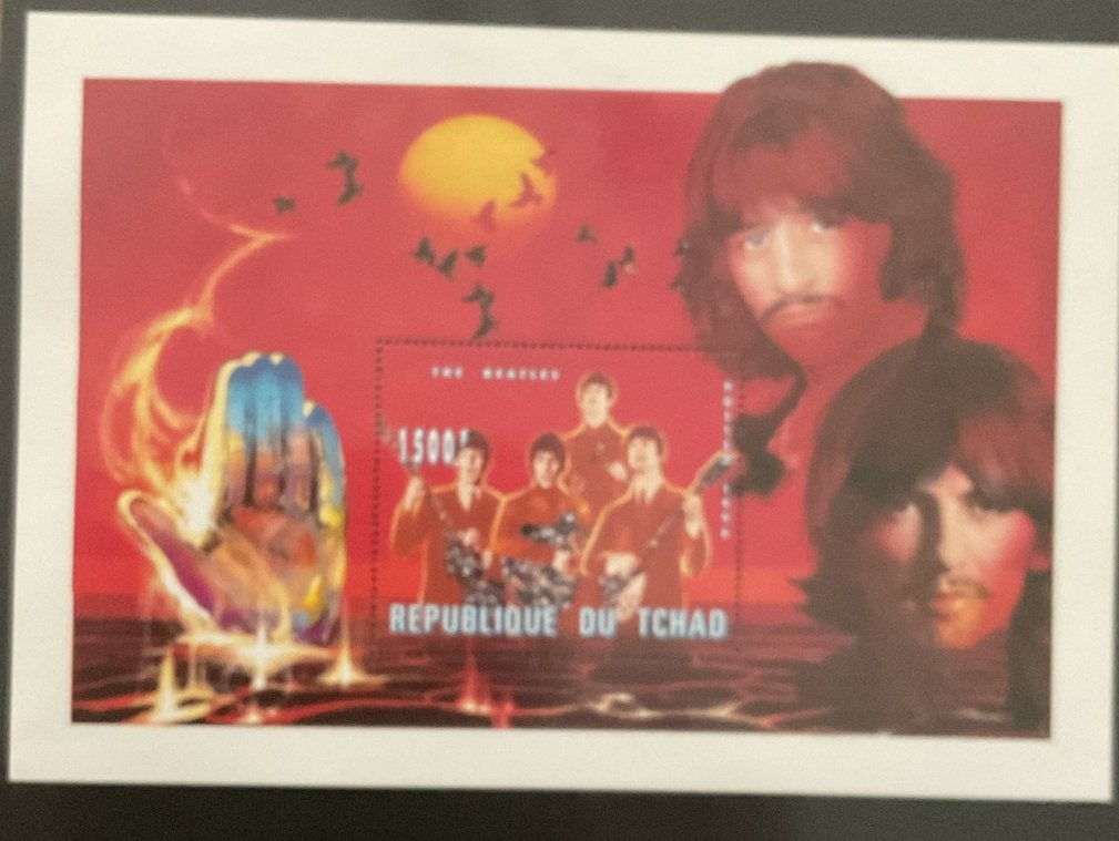 The Beatles postzegel - Tsjaad, Verzenden, Onbeschreven, Rest van de wereld