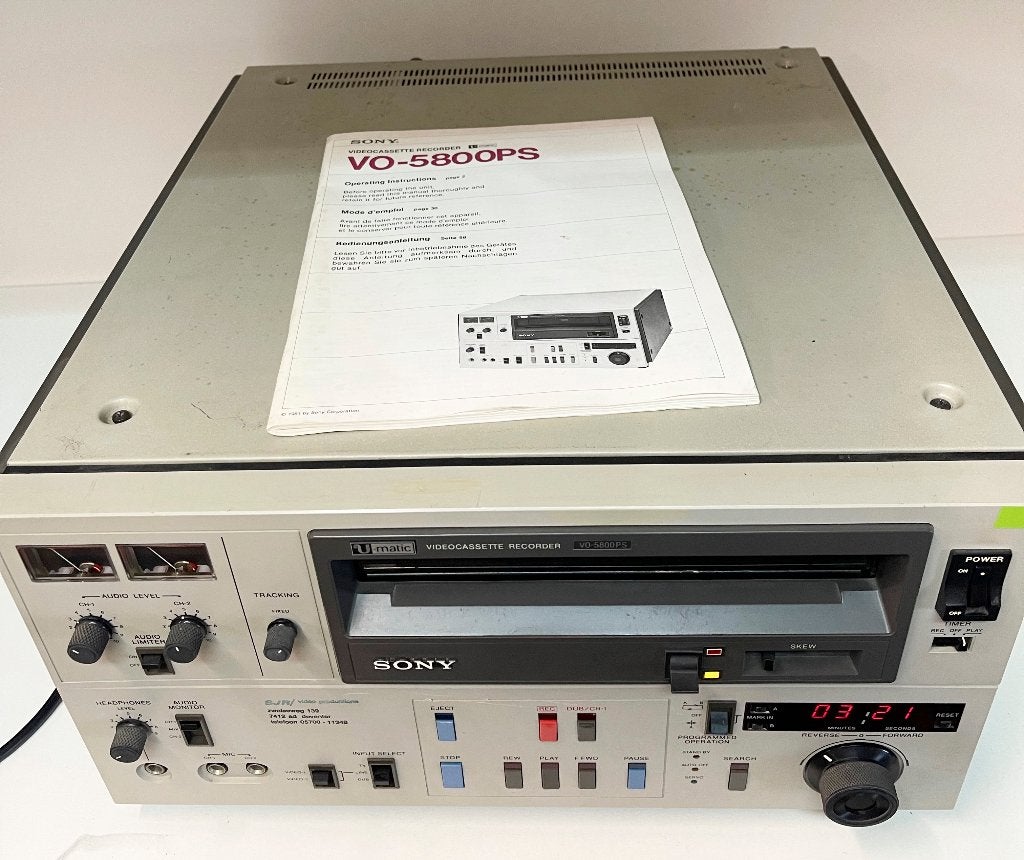 SONY VO-5850PS U-matic video Recorder - werk goed, N, Overige typen, Ophalen of Verzenden, Sony