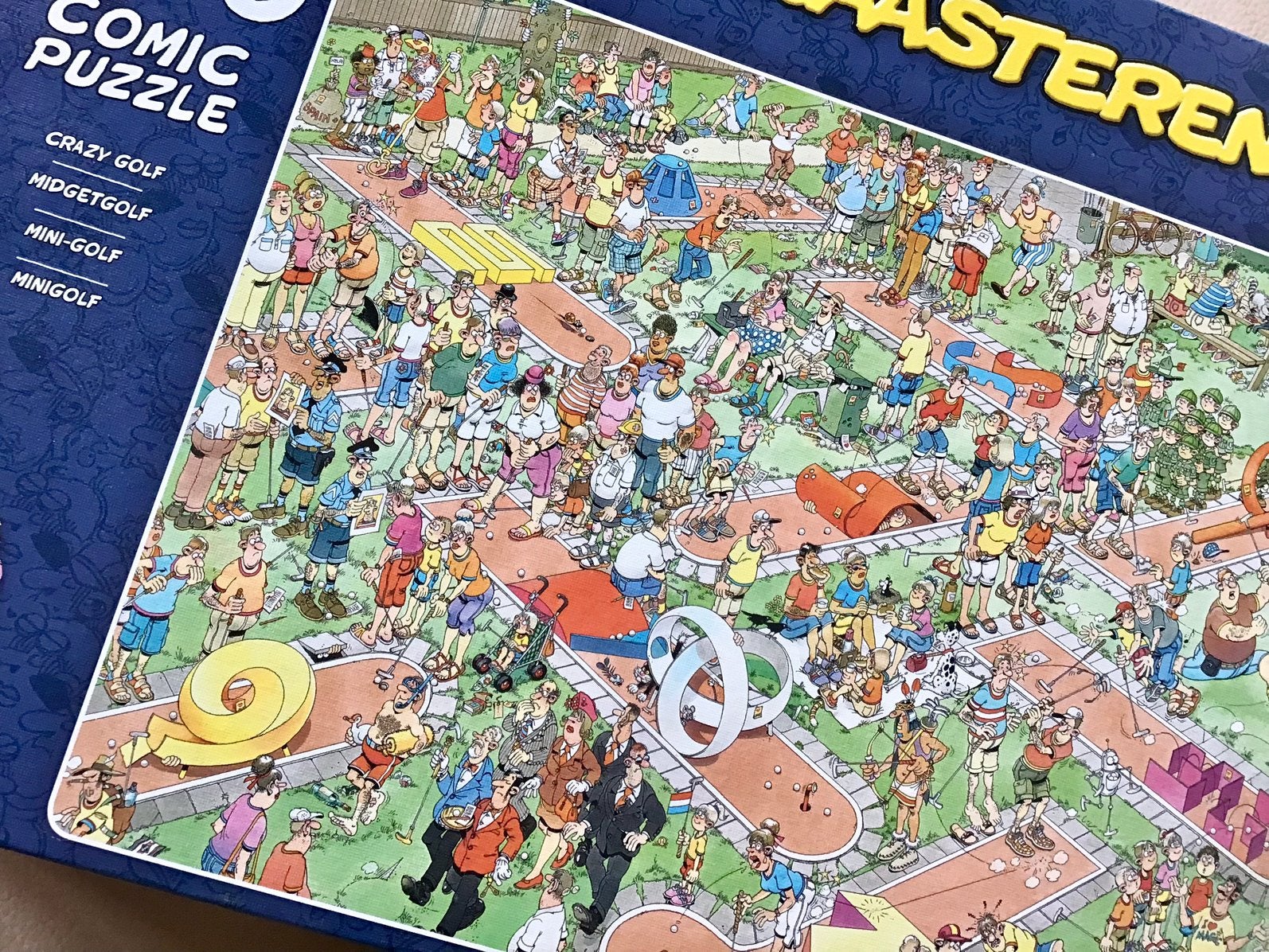 Haasteren puzzel 1500 st Crazy Mini Midget Golf 90x60  17216, Ophalen of Verzenden, 500 t/m 1500 stukjes, Zo goed als nieuw, Legpuzzel