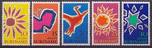 Suriname NVPH nr 529/33 postfris Pasen 1970, Postzegels en Munten, Ophalen of Verzenden, Postfris