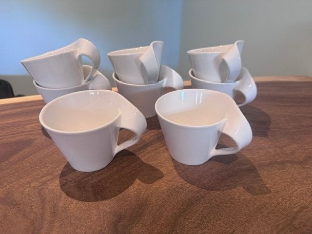 Koffie en espresso kopjes Villeroy en Boch Wave, Ophalen of Verzenden, Zo goed als nieuw, Overige stijlen, Kop(pen) en/of Schotel(s)