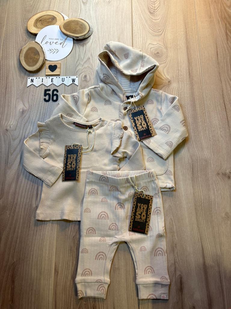Baby meisje bakkaboe setje broekje shirtje jasje maat 56, Kinderen en Baby's, Ophalen of Verzenden, Nieuw, Meisje, Setje