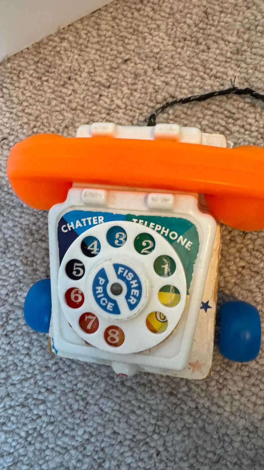 Vintage Fisher-Price Chatter Telefoon - Klassiek Speelgoed, Ophalen, Gebruikt, Duw- of Trekspeelgoed, Met geluid