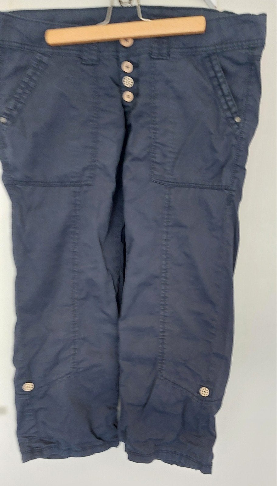 Donkerblauwe driekwart broek, maat 38, Kleding | Dames, Maat 38/40 (M), Onbekend, Driekwart, Gedragen
