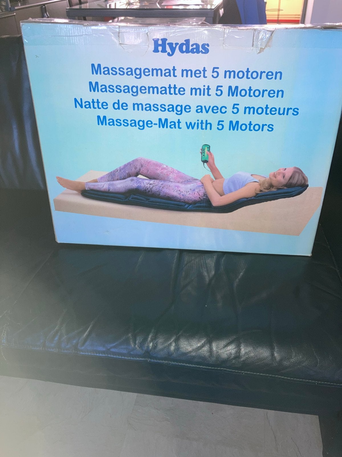 Hydas Massagemat met 5 Motoren - Ontspanning Thuis, Sport en Fitness, Ophalen of Verzenden, Zo goed als nieuw, Massagestoel of Kussen
