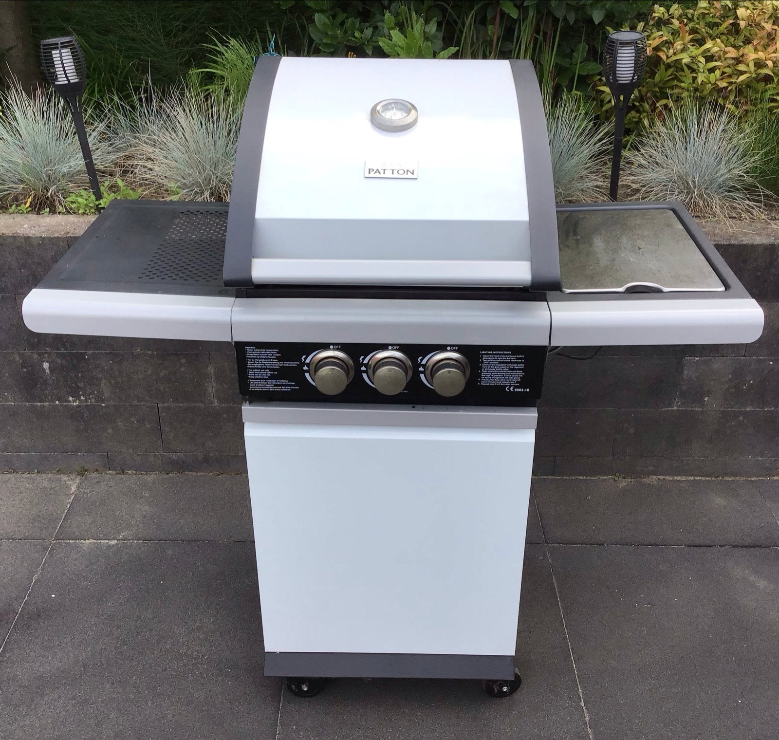 Patton gasbarbecue met zijbrander en hoes, Ophalen, Gebruikt