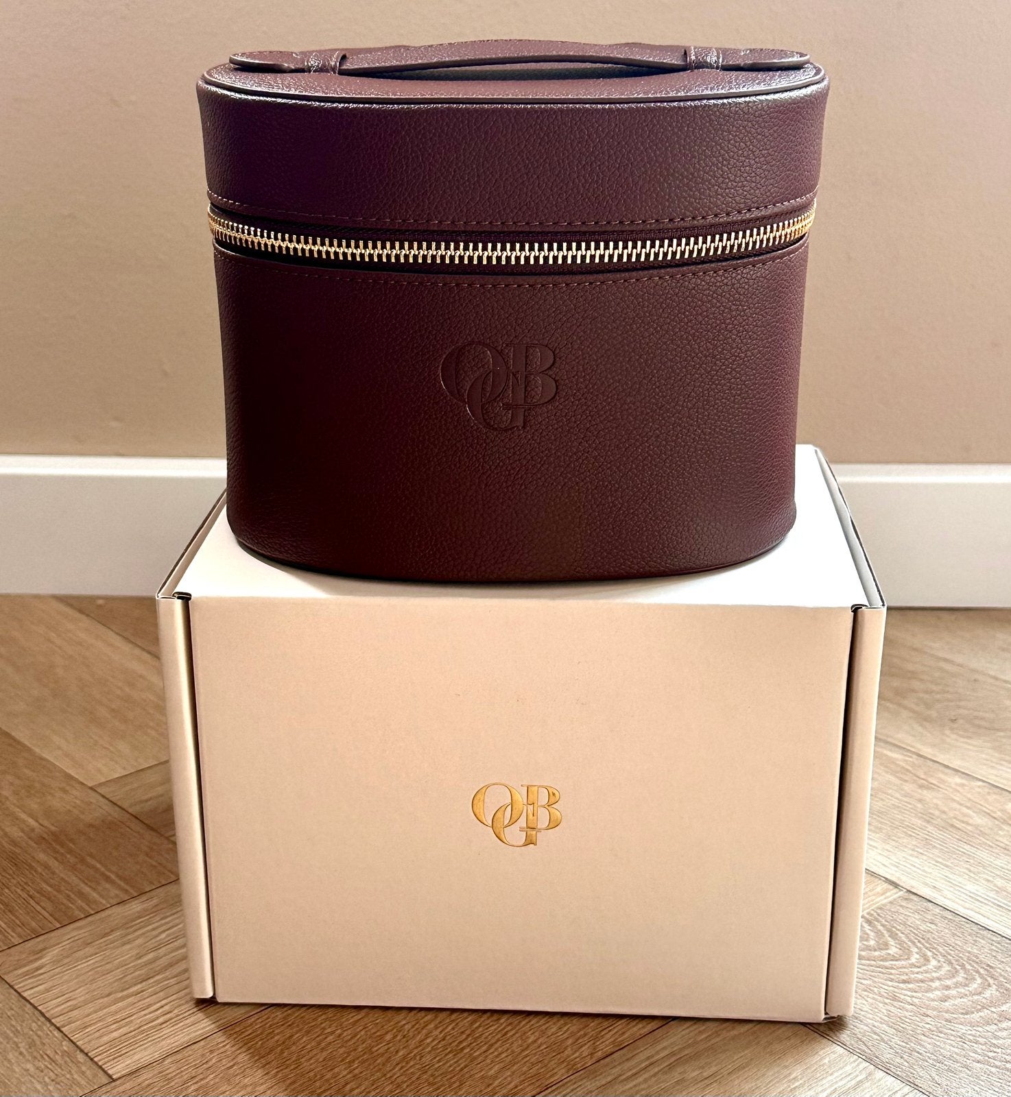 OGB Olcay Gulsen Beauty Vanity Case Chocolate makeup tas, Ophalen of Verzenden, Nieuw, Bruin