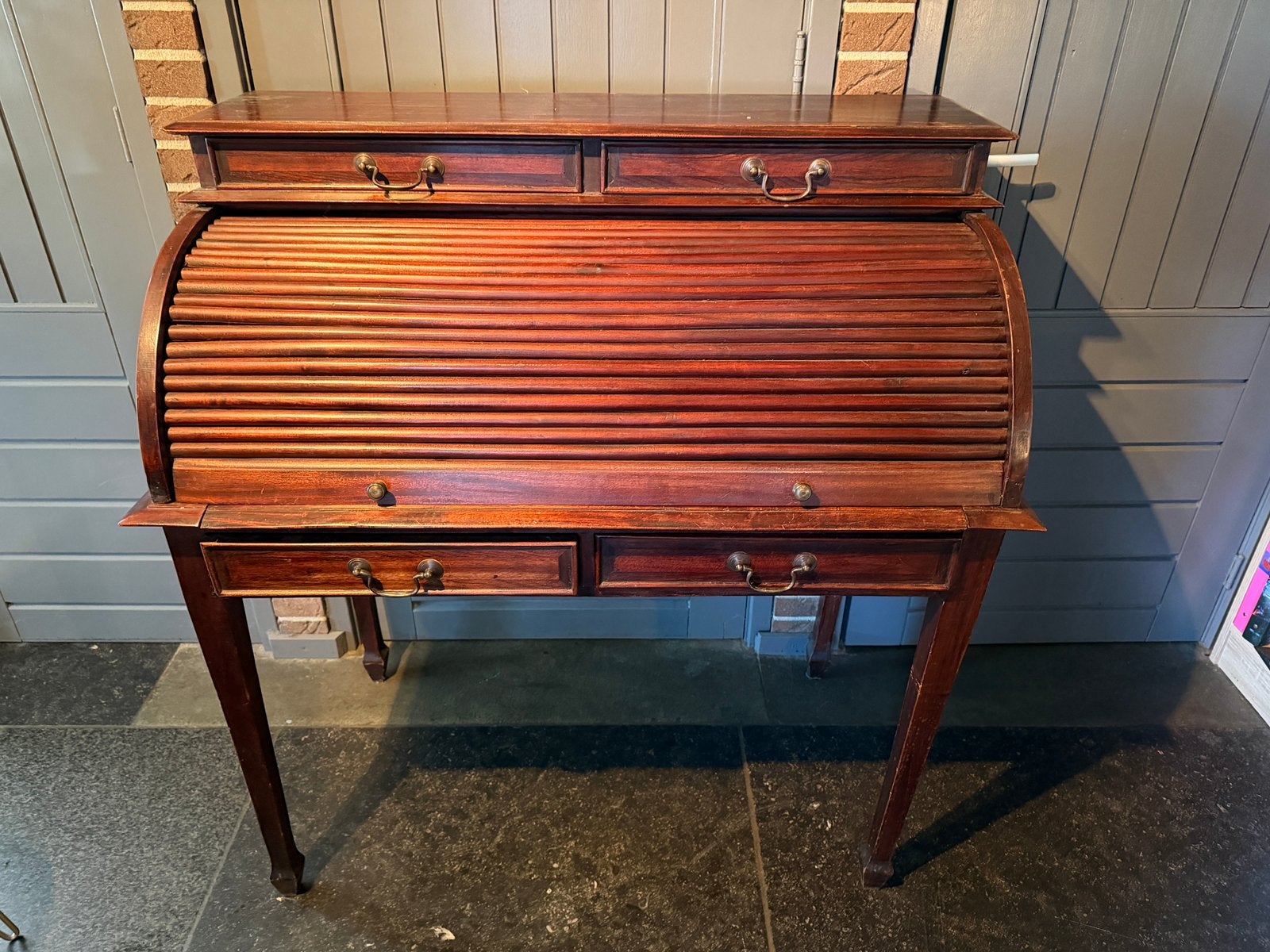 oude houten secretaire kast, Ophalen, Zo goed als nieuw