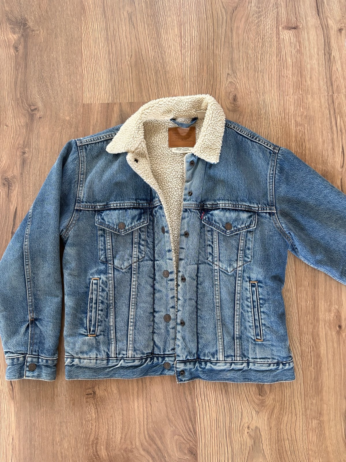 Levi's gevoerde spijkerjas - Maat M, Ophalen of Verzenden, Zo goed als nieuw, Blauw