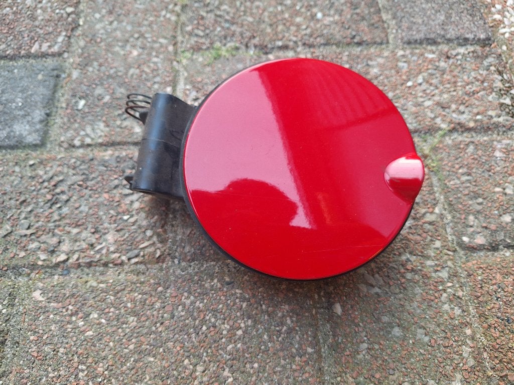 Tankklepje rood Mini One of Cooper, Ophalen of Verzenden, Gebruikt, Mini, Spatbord
