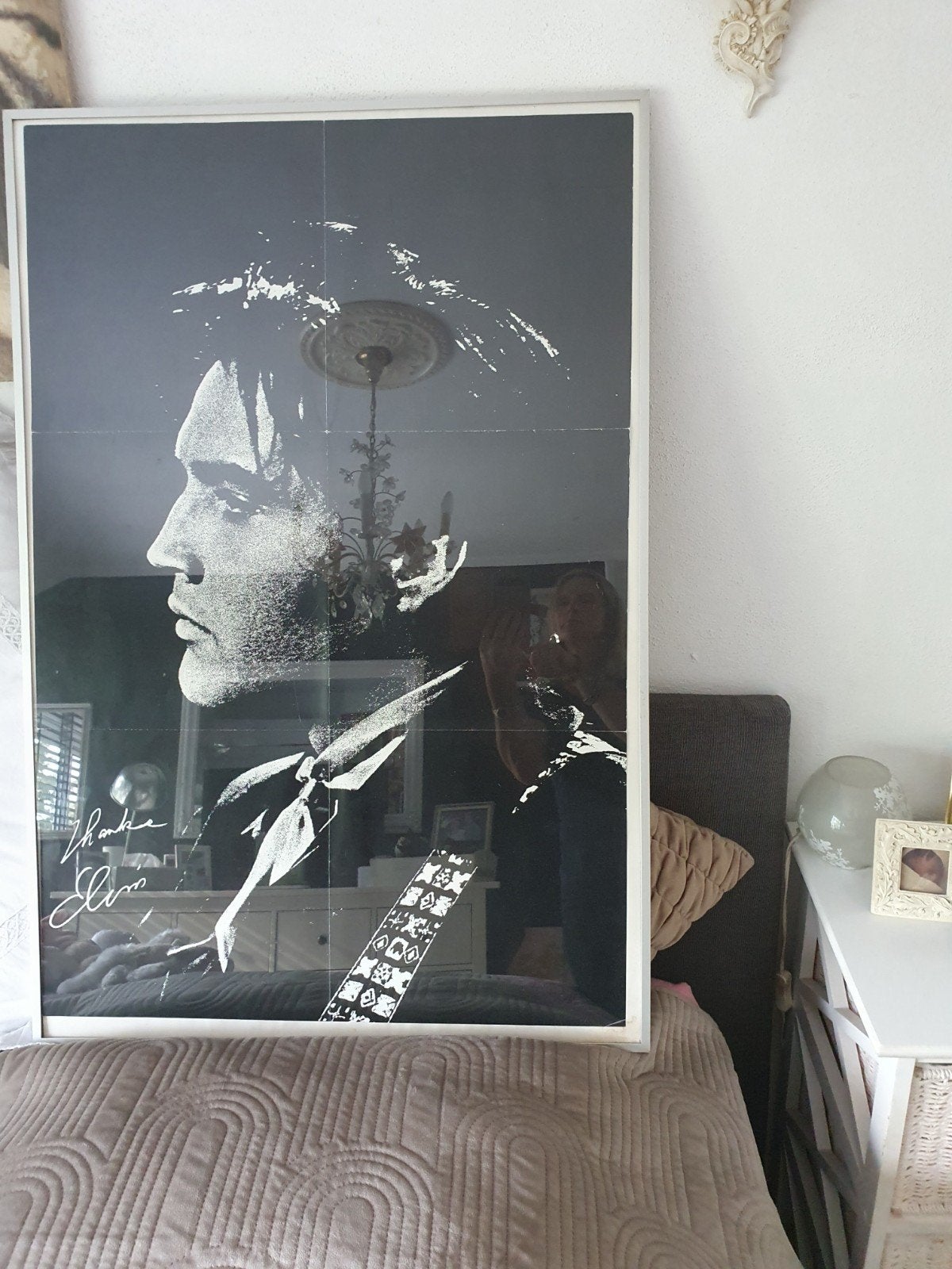 Elvis Presley poster in lijst - Zeer goede staat, Ophalen, Gebruikt, Foto of Poster, 75 – 100