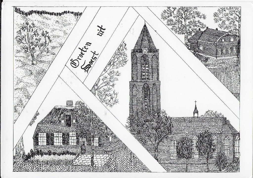 V249 Gelopen ansichtkaart groeten uit soest, Verzamelen, Ansichtkaarten | Nederland, Ophalen of Verzenden, 1980 tot heden, Gelopen