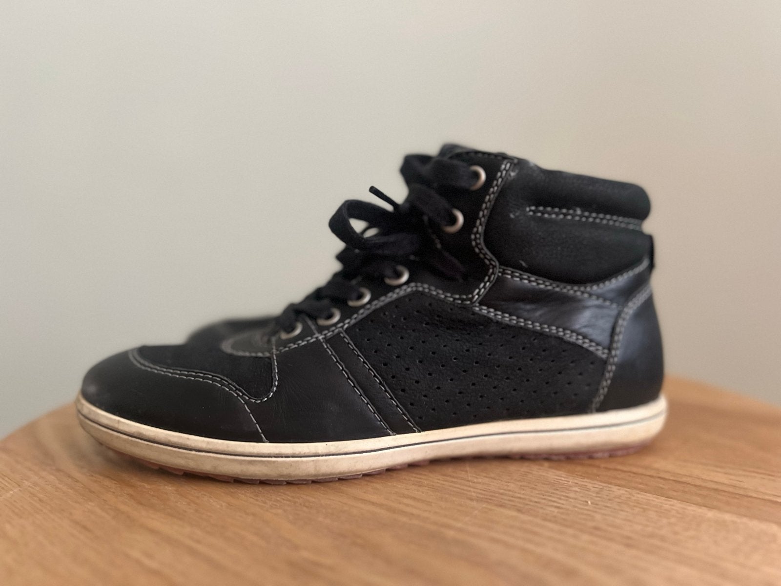 ECCO Alona Zwarte Mid Cut Veterschoenen Maat 38, Kleding | Dames, Schoenen, Gedragen, Sneakers of Gympen, Zwart, Ophalen of Verzenden