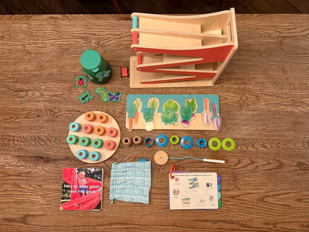 Lovevery speelgoed kit de pionier 16,17,18 maanden, Kinderen en Baby's, Ophalen, Zo goed als nieuw
