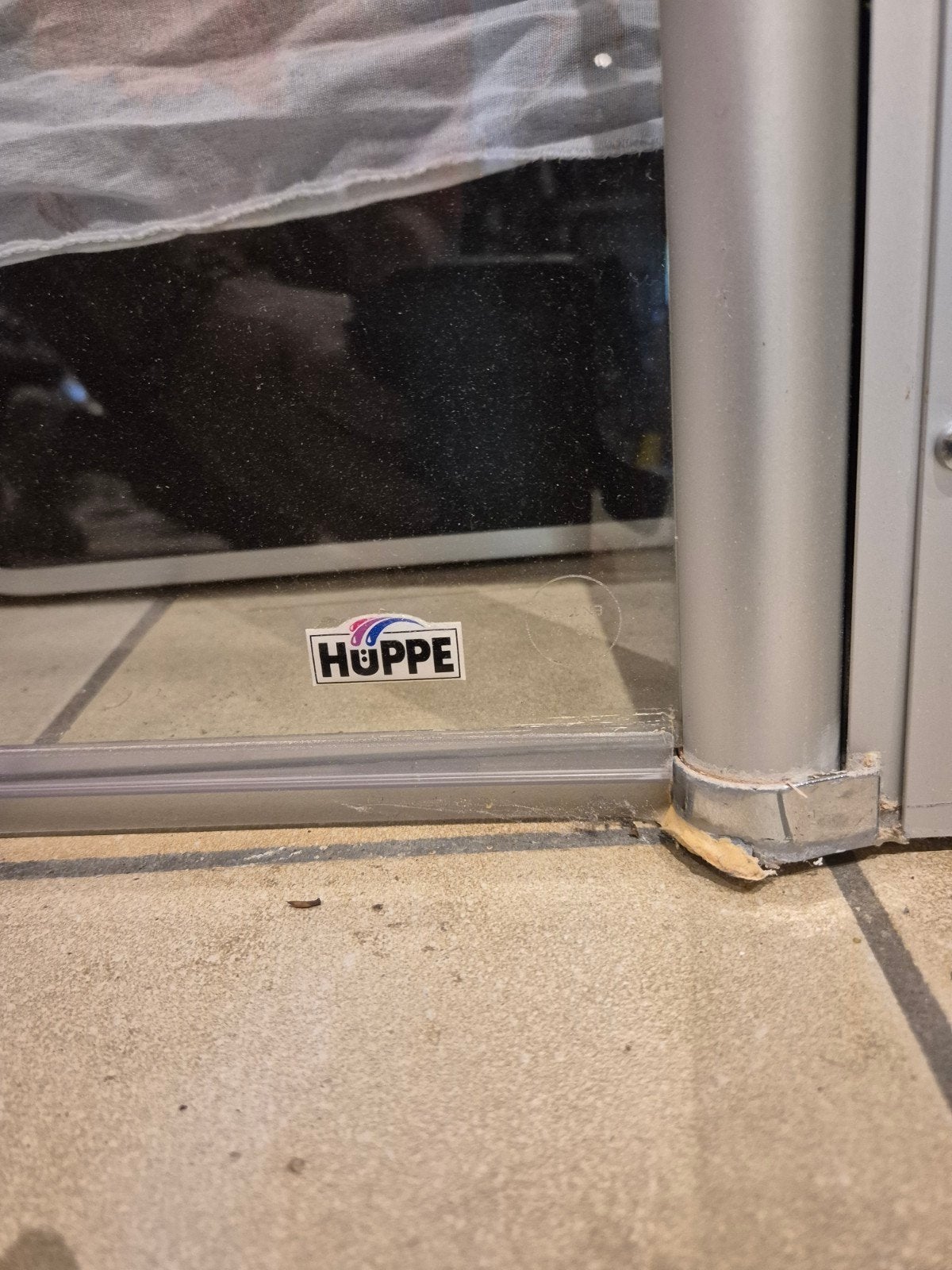 Hüppe douchedeur 88-91x180 cm, Ophalen, Gebruikt, Glas, Douche