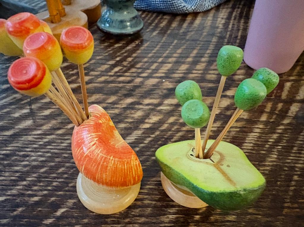 2 vintage cocktailprikker houders, Ophalen of Verzenden