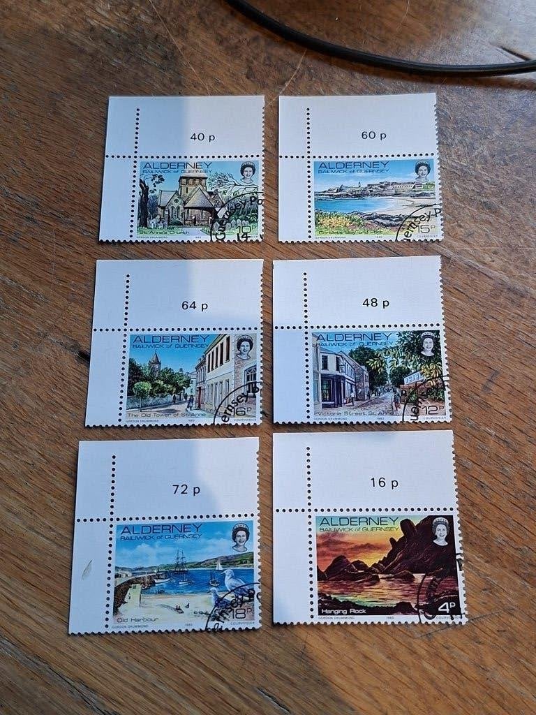 Alderney gestempeld - nr. 1 - 12, Ophalen of Verzenden, Gestempeld