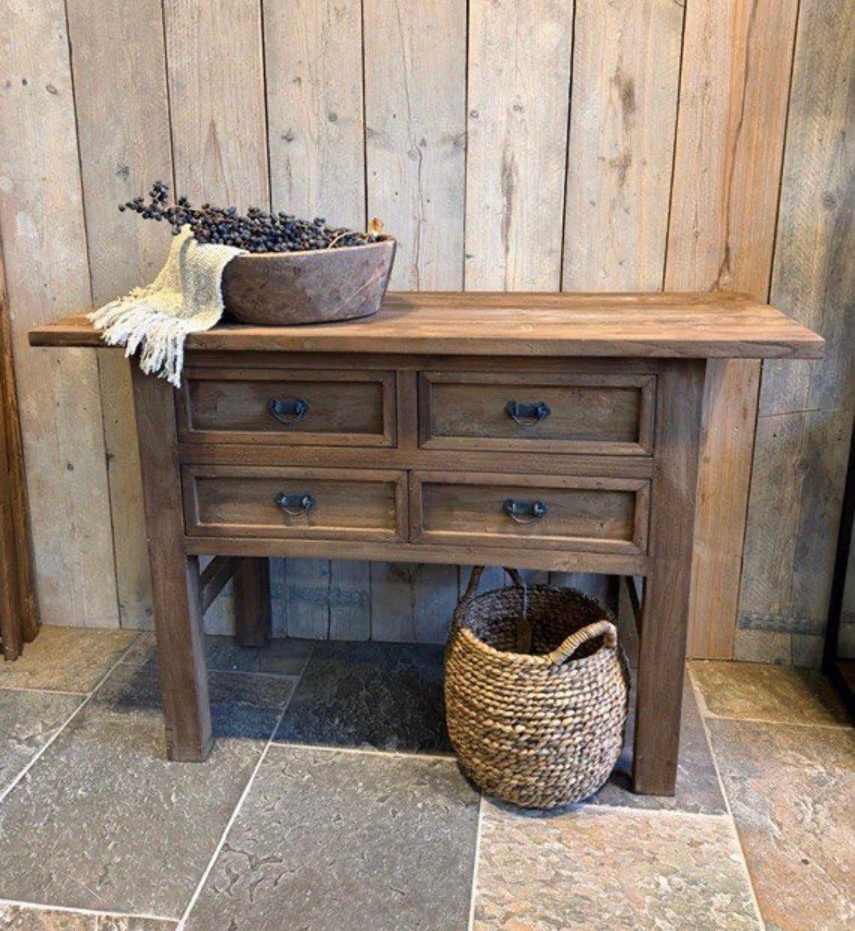 Leuke ladekast - sidetable voor meeneem prijs, Huis en Inrichting, Ophalen, -, -, Teakhout
