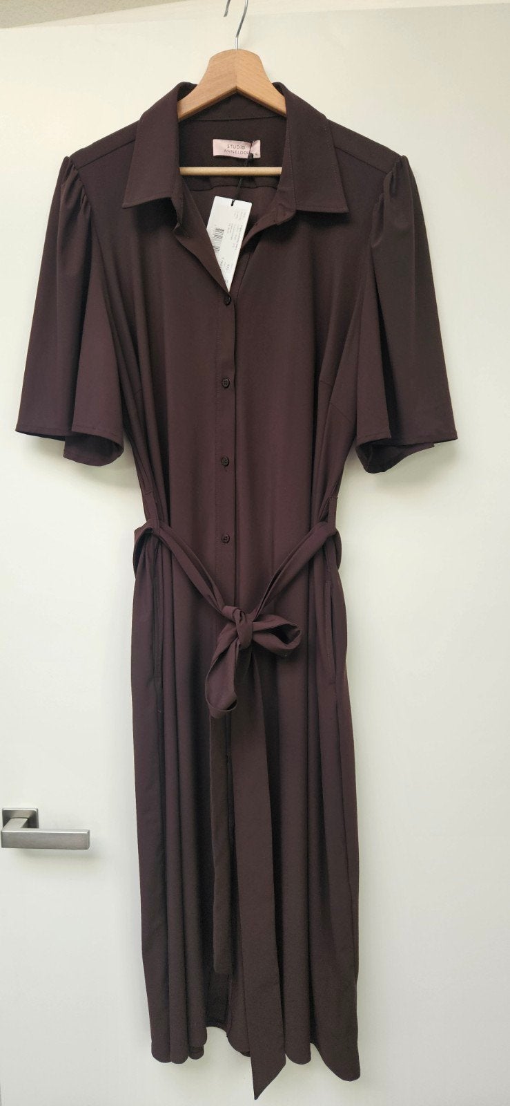 Studio Anneloes Poppy Butterfly dress, espresso XXL, Studio Anneloes, Bruin, Maat 46/48 (XL) of groter, Nieuw
