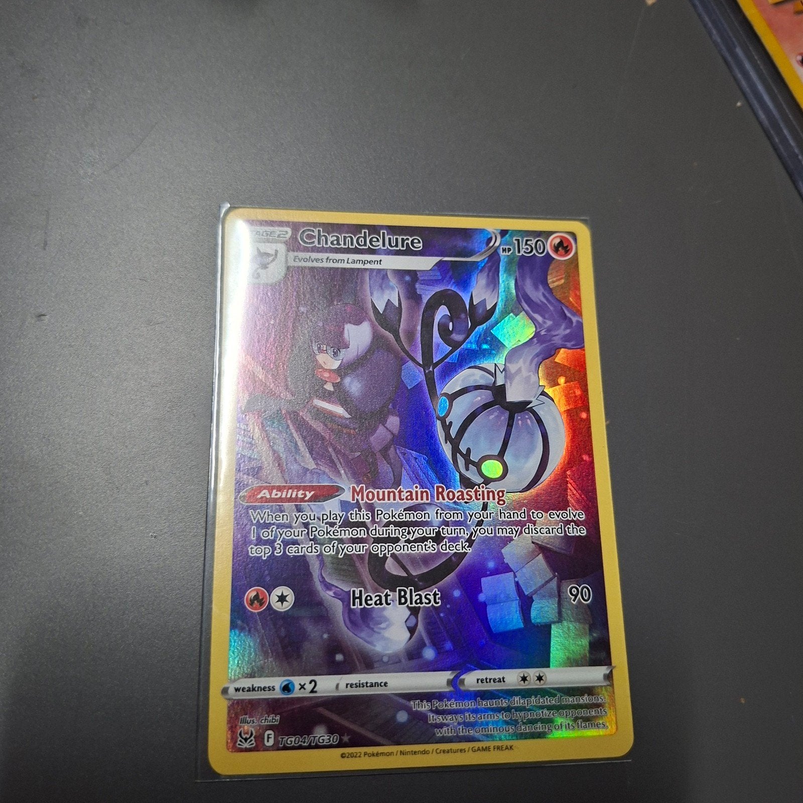 Chandelure 064/030 Full Art Pokémon Kaart, Ophalen of Verzenden, Zo goed als nieuw, Losse kaart, Foil