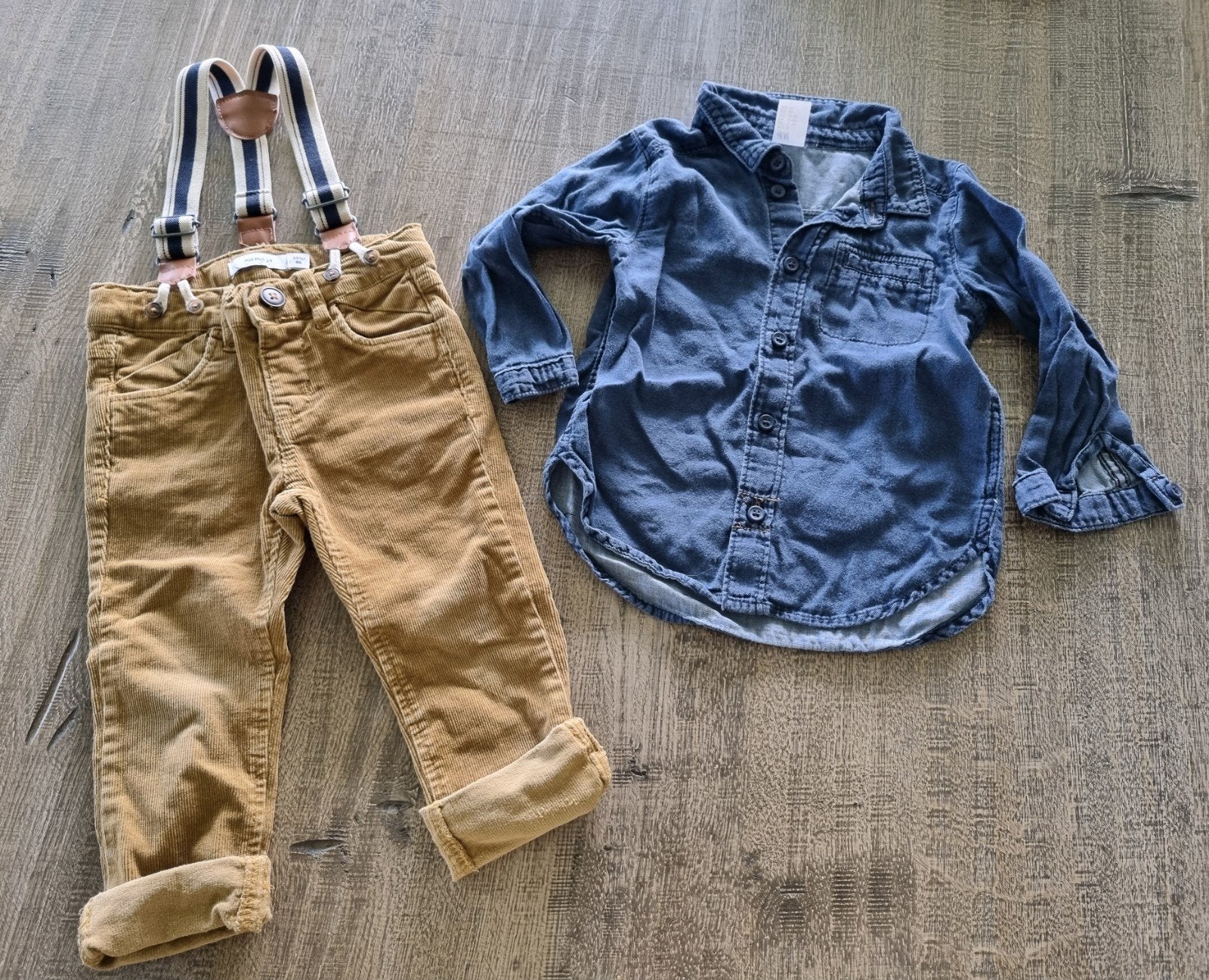 Oud Lunterse Dag ribbroek Name It met blouse H&M maat86, Ophalen, Jongen