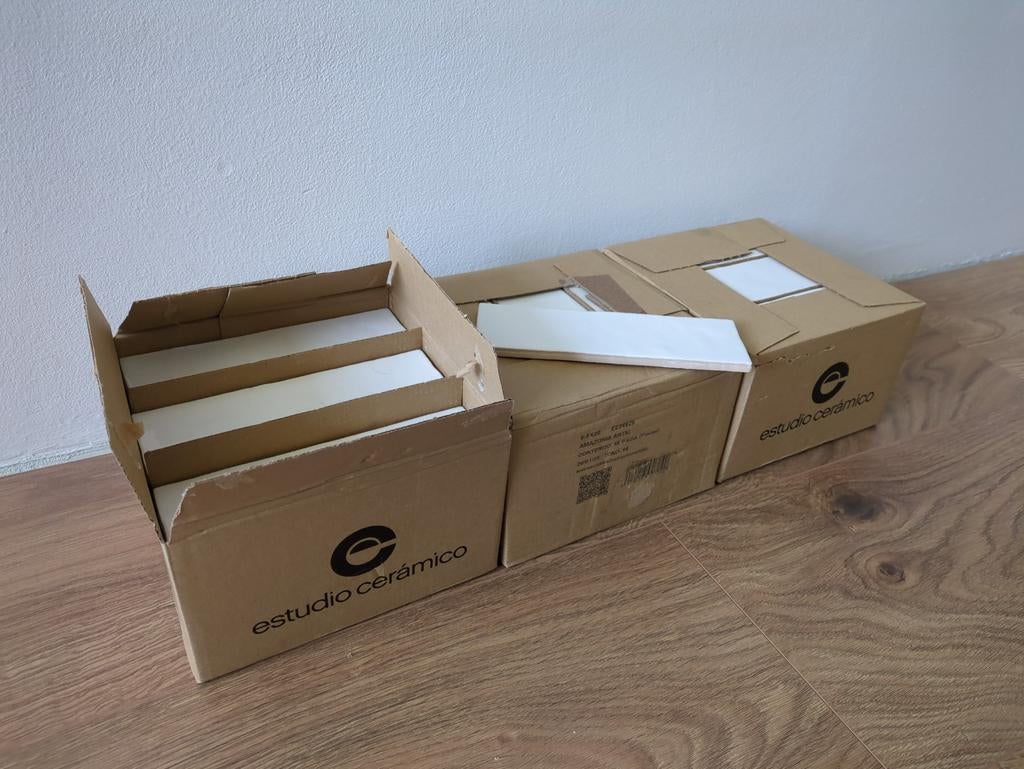 Wandvorm tegels 6,5x20 wit, Ophalen, Nieuw, Minder dan 20 cm, 20 tot 40 cm