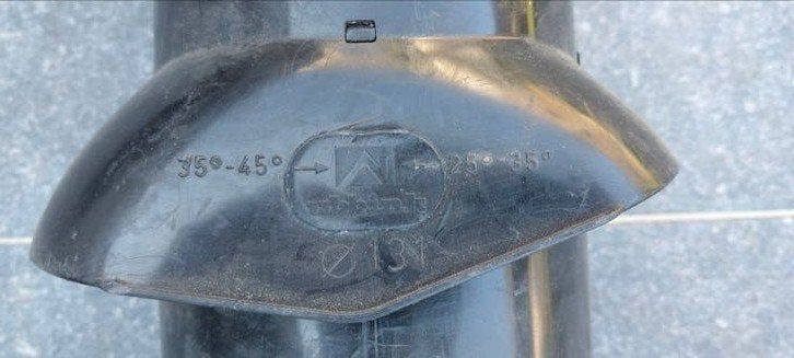 Kunststof dakdoorvoer voor lucht 35/45 graden, Ø 13.1 cm, Doe-het-zelf en Verbouw, Buizen en Afvoer, Ophalen of Verzenden