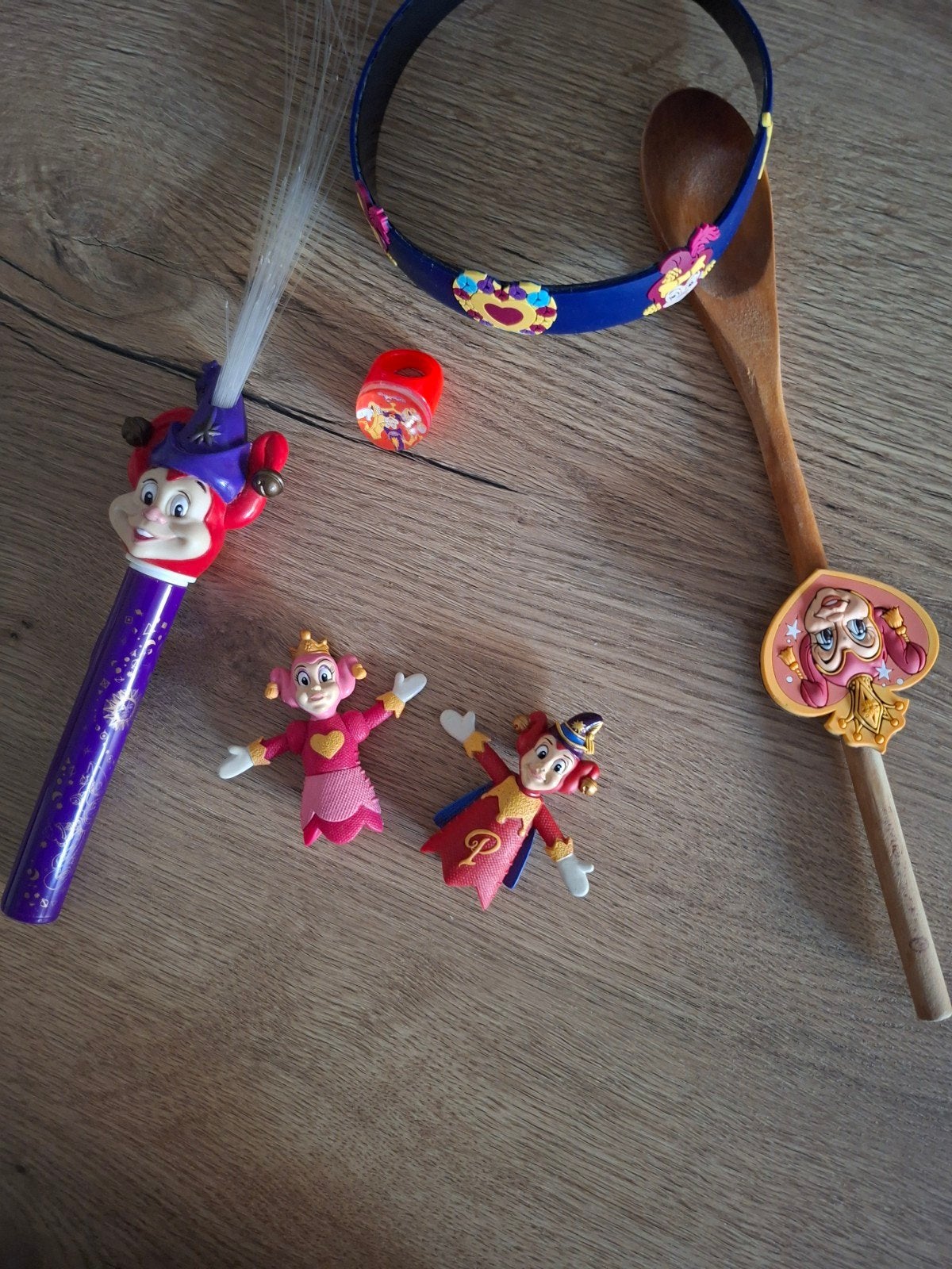 Efteling Pardoes & Pardijn set: pollepel, diadeem, poppetjes, Ophalen of Verzenden, Beeldje of Poppetje