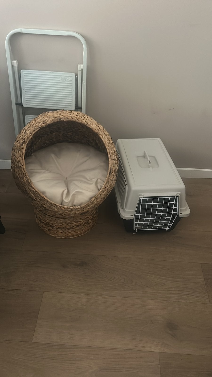 Karlie Banana leaf kattenmand 61x47, Dieren en Toebehoren, Kattenmanden, Ophalen, Zo goed als nieuw, Riet