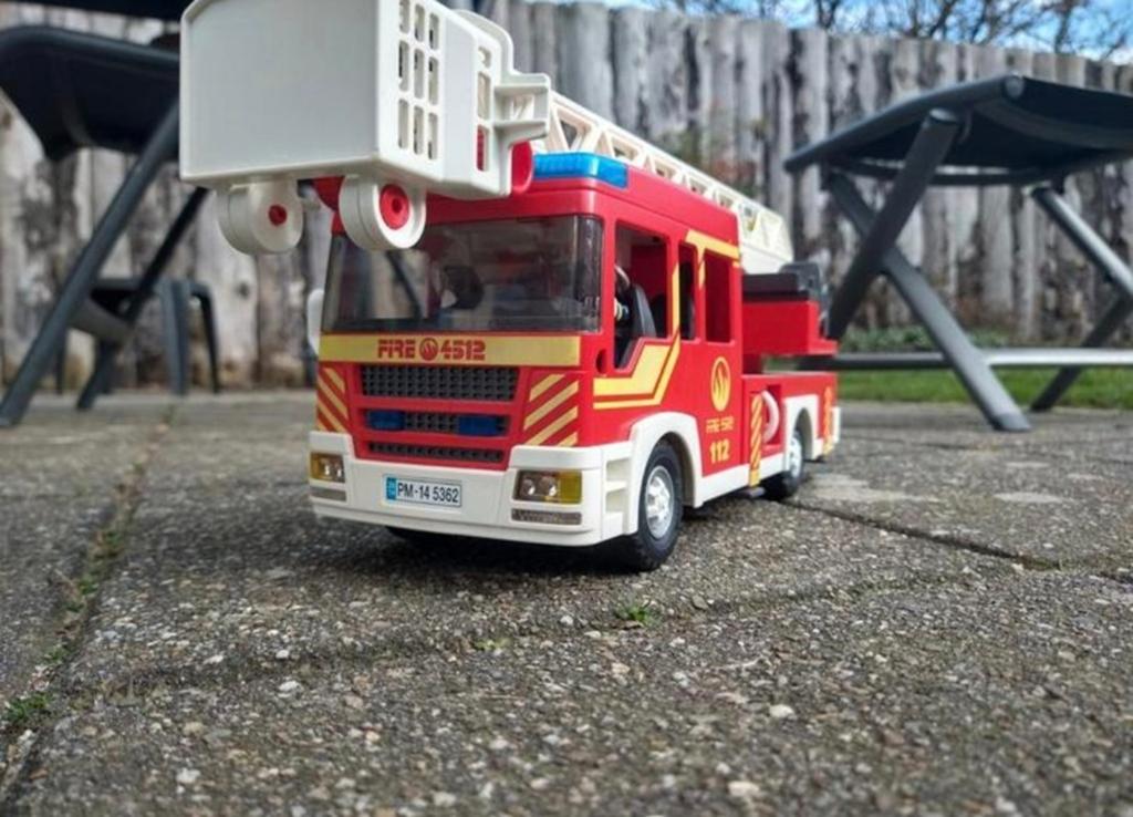 Playmobil Brandweer Ladderwagen met accessoires, Ophalen, Gebruikt